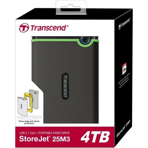 Жесткий диск Transcend StoreJet 2.5&quot; USB 3.1 4TB StoreJet 25M3 Iron Gray (TS4TSJ25M3S) | Зображення 7