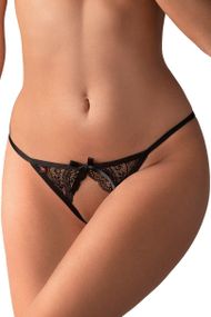 Трусики Obsessive Miamor otwarte Черный L/XL