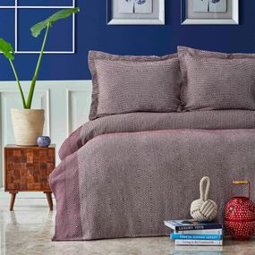 Покривало Nautica Home 10007 Туреччина 230*240 см  Бавовна + поліестер Бордове