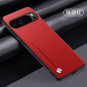 Google Pixel 6A чохол Code Leather червоний