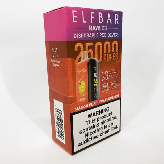 Elf Bar Raya D3 25000 смак Манго Персик Кавун (Mango Peach Watermelon) | Зображення 3
