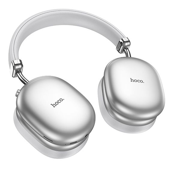 Накладные беспроводные наушники Hoco W35 Max Auspicious ANC Silver | Зображення 1