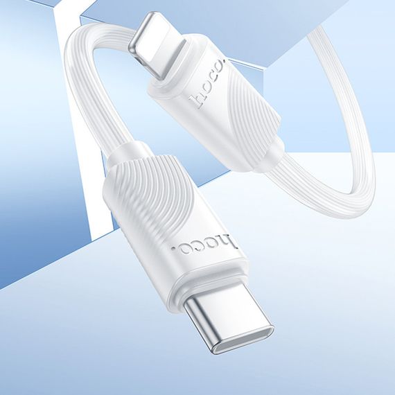Дата кабель Hoco X114 Energy Type-C to Lightning 27W (1m) White | Зображення 2