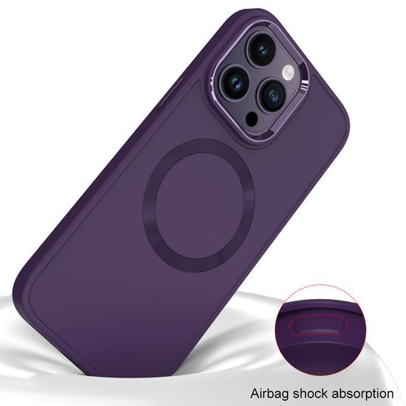 TPU чехол Bonbon Metal Style with MagSafe для Apple iPhone 12 Pro Max (6.7") Фиолетовый / Dark Purple | Зображення 4