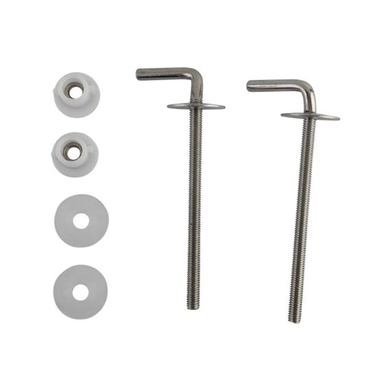 Крепление для крышки унитаза нержавеющее (2 крючка, 2 шайбы, 2 гайки) | Зображення 3
