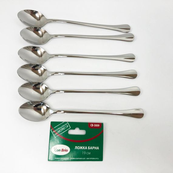 Набір барних ложок Con Brio CB-3009 6 шт AQ-48 | Зображення 4