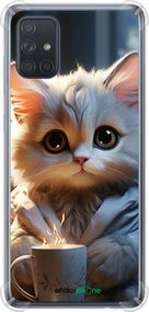 Чохол на Samsung Galaxy A71 2020 A715F Білий кіт "5646sp-1826-2448"