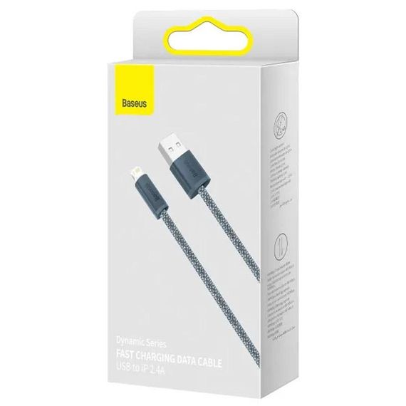 Дата кабель Baseus Dynamic Series USB to Lightning 2.4A (2m) (CALD00050) Slate Gray | Зображення 5