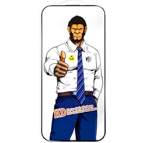 Защитное стекло 5D Anti-static Pro (тех.пак) для Apple iPhone 17 / 16 Pro (6.3") Черный