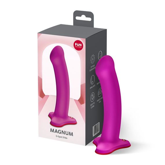 Фалоімітатор Fun Factory MAGNUM Blackberry, дуже гнучкий, довжина 18,3 см, діаметр 3,7 см | Зображення 3