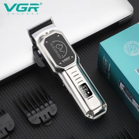 Акумуляторна машинка для стрижки тварин VGR V-201 OT-814 4 насадки