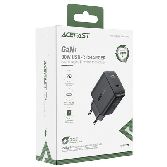 МЗП Acefast A21 PD30W GaN (1USB-C) Black | Зображення 3