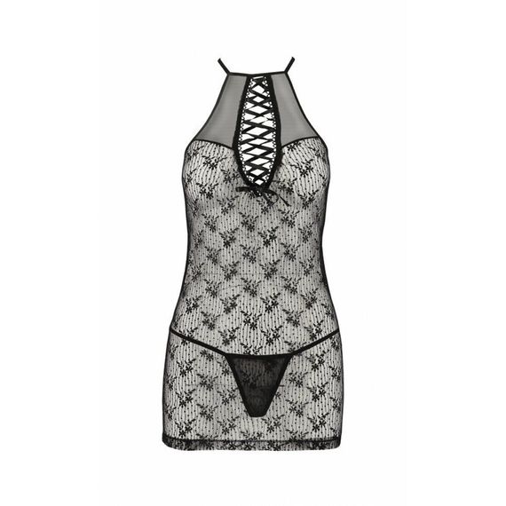 Напівпрозора сорочка Passion AZALIA CHEMISE L/XL, black | Зображення 4