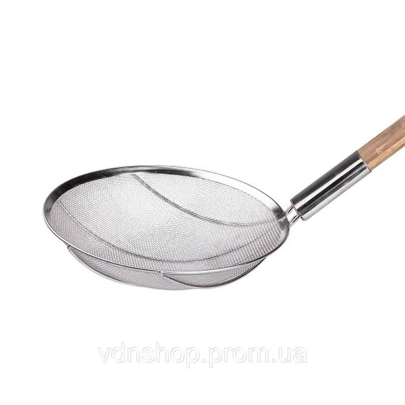 Шумовка "паук" с деревянной ручкой Ø 28 см для фритюра и вока HP-19-19-28CM | Зображення 5