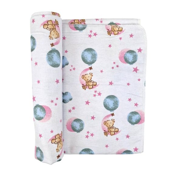 Пелюшка SoundSleep Sleepy Bear фланель 90х110 см біла (2800004643986) | Зображення 3