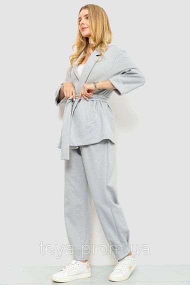 Костюм женский повседневный, цвет светло-серый, размеры S, M, L, L, XL FA_008217 | Зображення 2