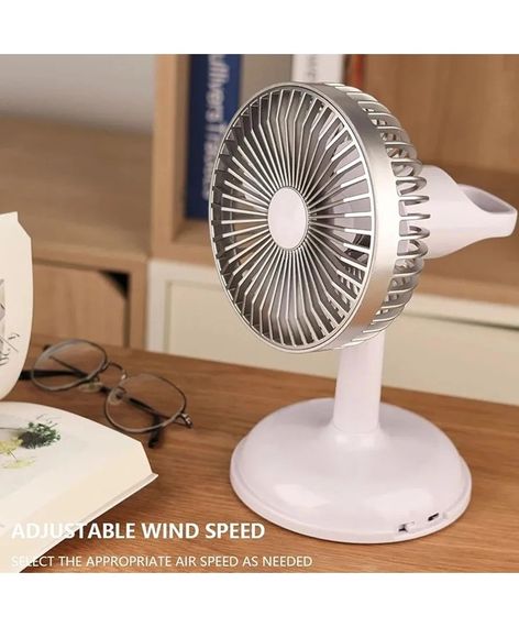 Вентилятор Simple desktop fan KD197 настільний портативний з роботою від USB Рожевий | Зображення 2