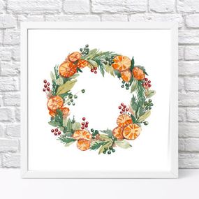 Постер в рамці Рождественнский венок 30x30 см