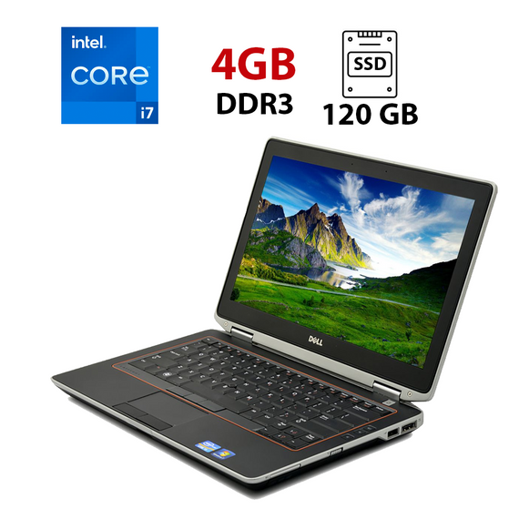 Ноутбук Dell Latitude E6320 / 14" (1920x1080) TN / Intel Core i7-2640M (2 (4) ядра по 2.8 - 3.5 GHz) / 4 GB DDR3 / 120 GB SSD / Intel HD Graphics 3000 / WebCam б/у