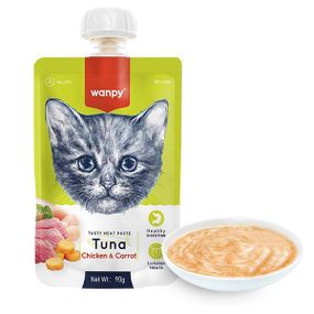 Wanpy Tuna Chicken & Carrot ванпи крем-суп тунец І курка з морквою рідкий корм для котів 90 г