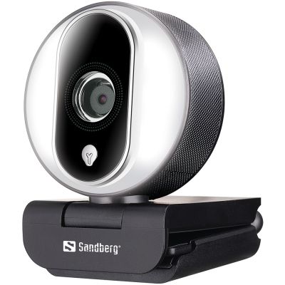 Веб-камера Sandberg Streamer Webcam Pro Full HD Autofocus Ring Light Black (134-12) | Зображення 1