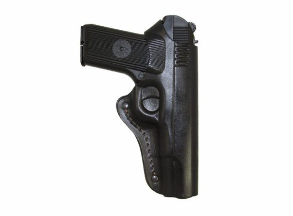 Кобура ТТ поясна формована шкіра чорна ms | Зображення 2