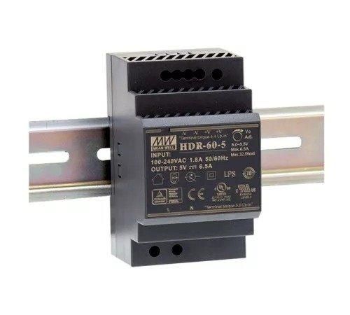 Блок живлення на DIN-рейку Mean Well HDR-60-24 60W 25A 24V IP20) Series "HDR"