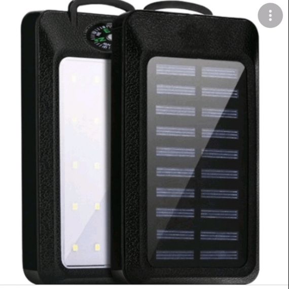 Портативний зарядний пристрій Power Bank 20000 mAh Solar LED, Повербанк - заряджання зовнішній акумулятор компас
