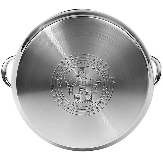 Каструля з кришкою Kamille KM-5405 13 л 28 см срібляста | Зображення 4
