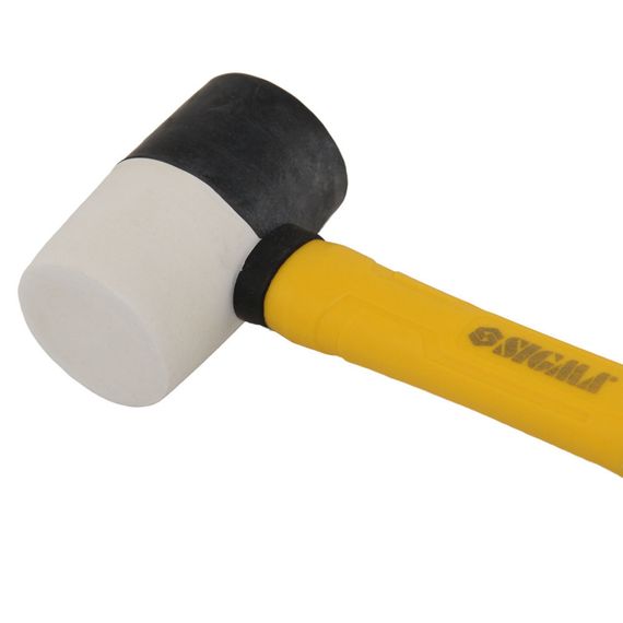 Киянка резиновая Sigma 225 г фибергласовая рукоятка. черно-белая (4317221) | Зображення 2