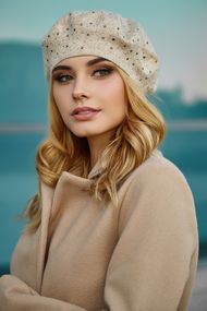 Берет «Дана» кремовый