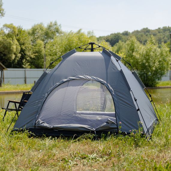Палатка кемпинговая 2 на 2 метра автоматическая для рыбалки похода туристическая LU-019G Серый | Зображення 2
