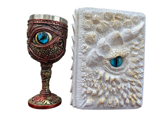 Подарунковий набір Келих 3D Око Blue і Блокнот 3D «Око Крижаного Хранителя»