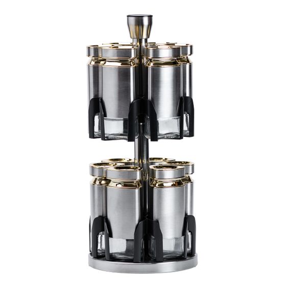 Набір баночок для спецій 12 шт. по 120 мл на підставці Карусель HP1327 | Зображення 3