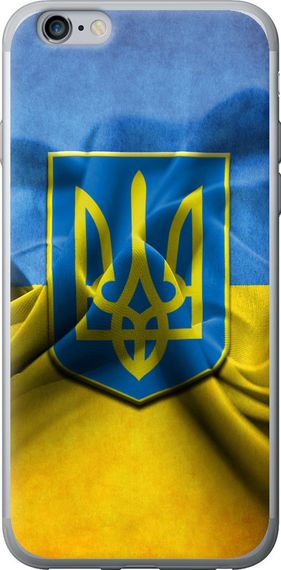 Чехол на iPhone 6 Plus Флаг и герб Украины 1 "375u-48-17620"