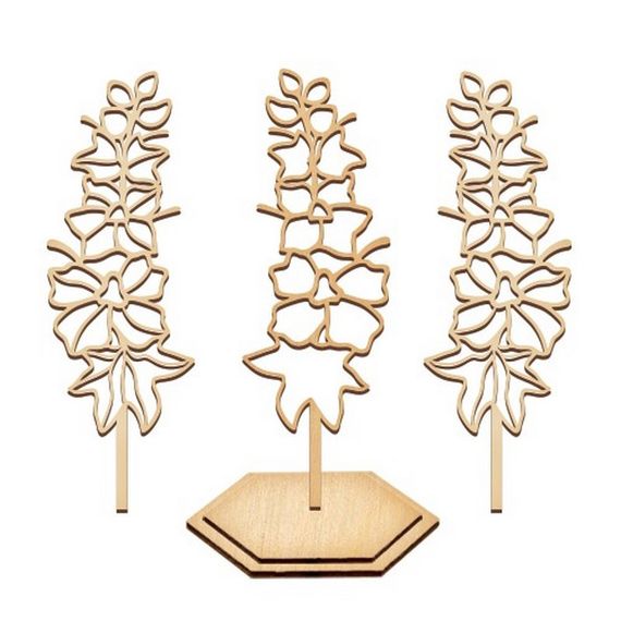 Набор для витражной живописи по номерам "Дельфиниум" FDSGK-020 | Зображення 2