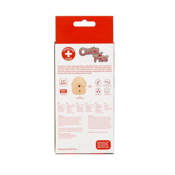 Мастурбатор-вагіна Cutie Pies Lifeguard Lizzie Vagina Masturbator, віброкуля в подарунок | Зображення 7