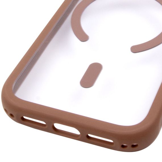 Чохол TPU+PC GETMAN Moon Clear with MagSafe для Apple iPhone 17 Pro Max (6.9") Brown | Зображення 4