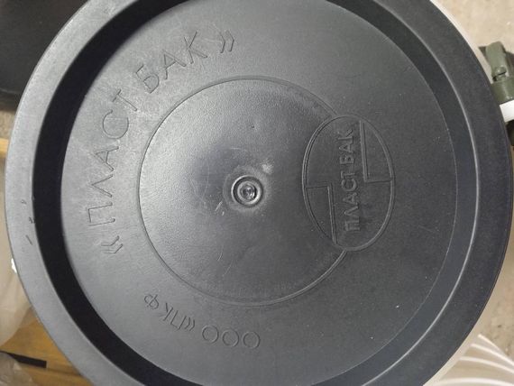 Бочка  технічна 60 л чорна низька бідон  широка горловина ємність для води | Зображення 2