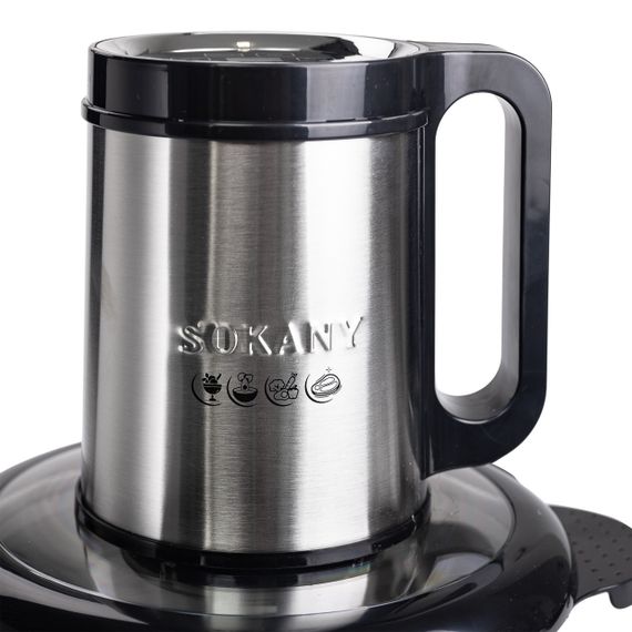 Чопер подрібнювач 800 Вт 4 леза з чашею на 2,5 літри м'ясорубка Sokany SK-06026 | Зображення 4