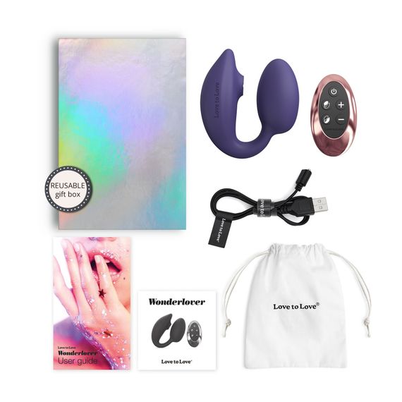 Віброяйце з вакуумною кліторальною стимуляцією Love To Love Wonderlover MIDNIGHT INDIGO | Зображення 5