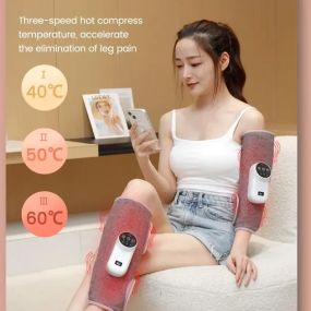 Бездротовий повітряно-компресійний масажер на ногу з нагріванням PORTABLE CALF MASSAGER