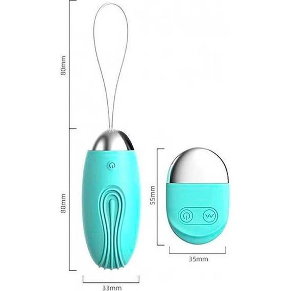 Яркое виброяйцо LILO USB бирюзовый – Вибраторы | Зображення 2