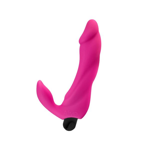 Вібратор вагінально-кліторальний Alive Bifun Pro, Pink, перезаряджуваний Sex Aura