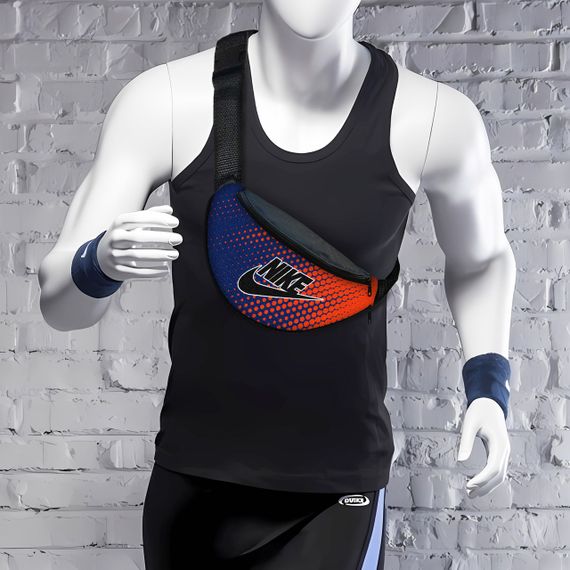 Сумка-бананка Nike мужская/женская спортивная 32×16 см с расширителем поясная сумка или сумка через плечо (3731) | Зображення 1