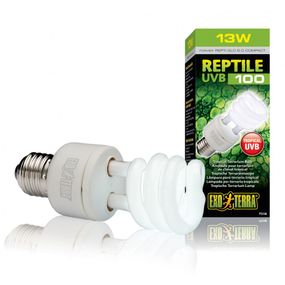 Лампа тераріумна ExoTerra Repti Glo 5.0 для тропічних рептилій ультрафіолетова люмінесцентна UVB100 13 Вт Е27