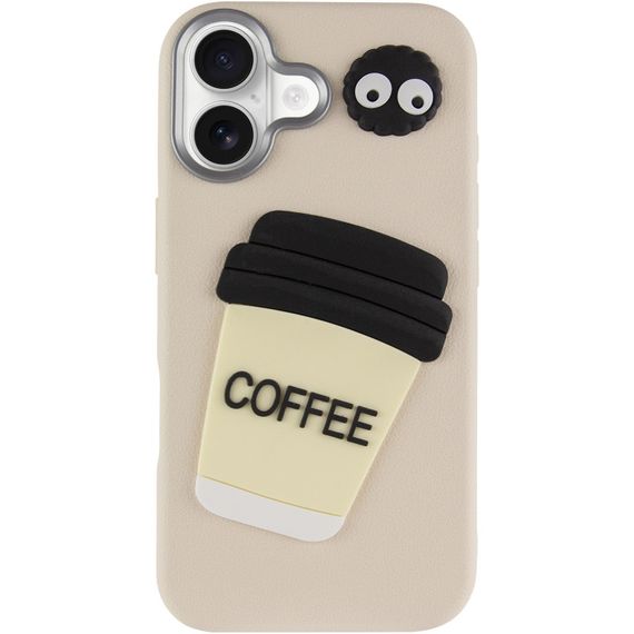 Чохол TPU Leather Toys для Apple iPhone 16 (6.1") Coffee / Sand | Зображення 1