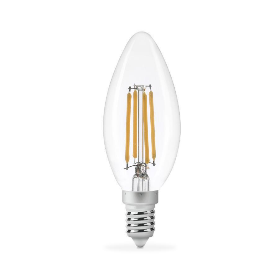 Лампа C37 4W E14 4100К 220V Filament LED Titanum | Зображення 1