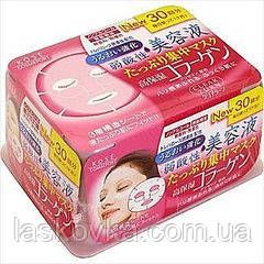 Японські омолоджувальні маски для обличчя з колагеномKOSE CLEAR TURN Essence Mask Collagen 30 шт.