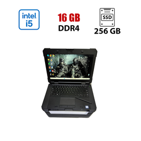 Защищенный ноутбук Dell Latitude 5424 Rugged / 14" (1920x1080) IPS Touch / Intel Core i5-8350U (4 (8) ядра по 1.7 - 3.6 GHz) / 16 GB DDR4 / 256 GB SSD / Intel UHD Graphics 620 / WebCam б/у